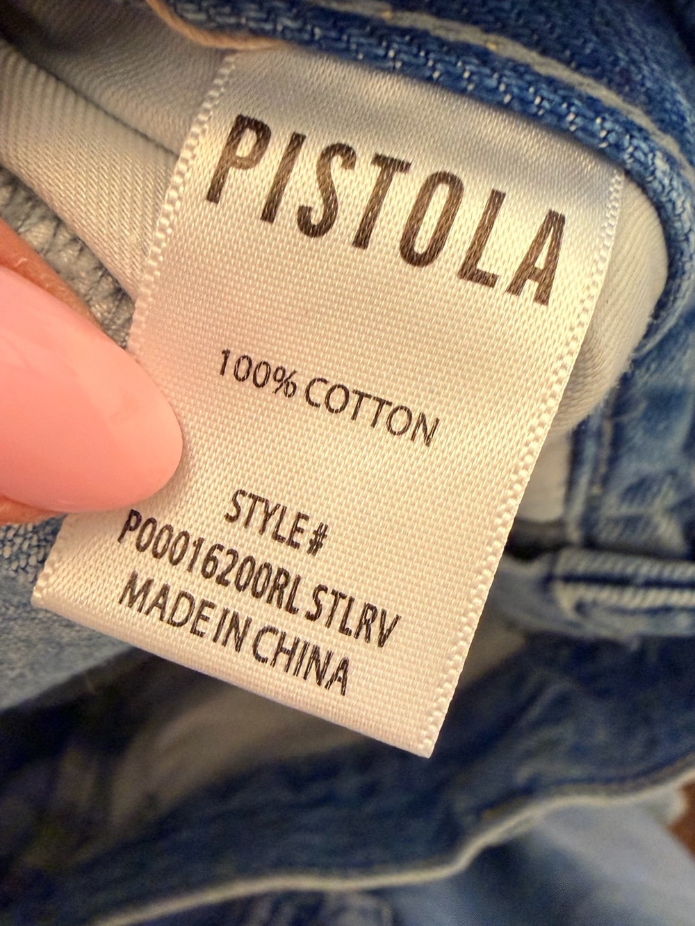 pistola Light Blue Straight-Leg Jeans with Gold Star Embroidery - Picture 6 of 6